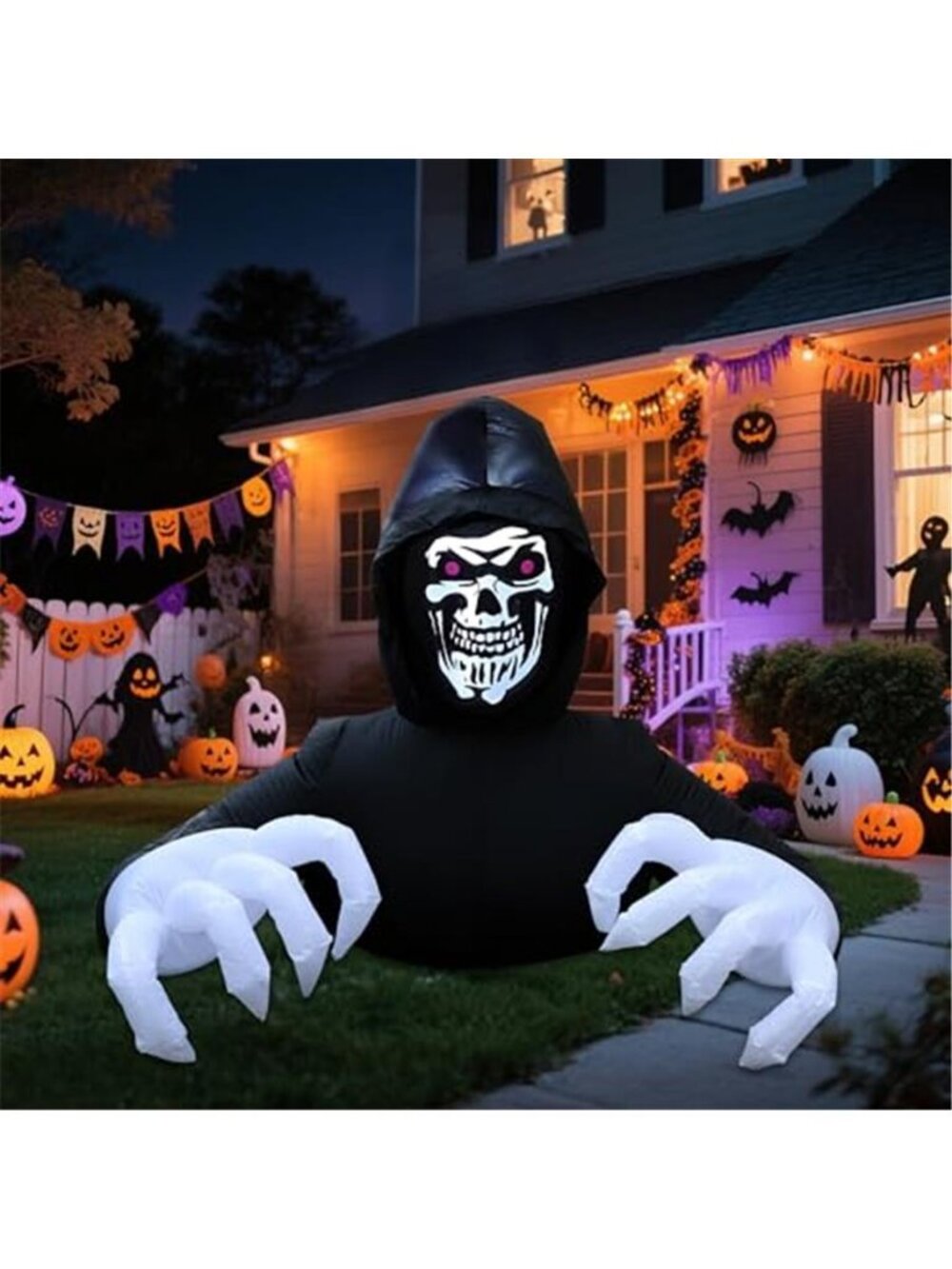 6FT Grim Reaper Halloween Inflatable Decorations Outdoor